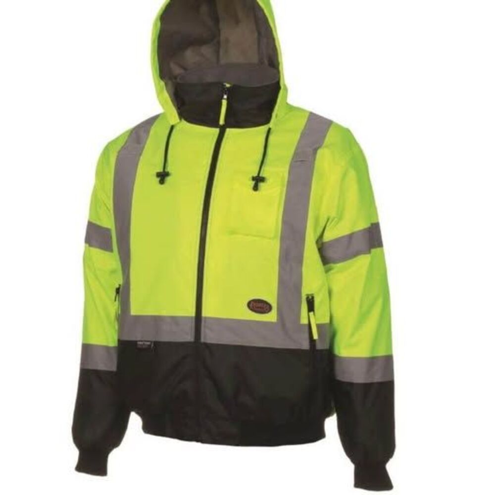 Pioneer 4XL Hi Vis Reflective Safety Work Jacket Class 3 Hooded